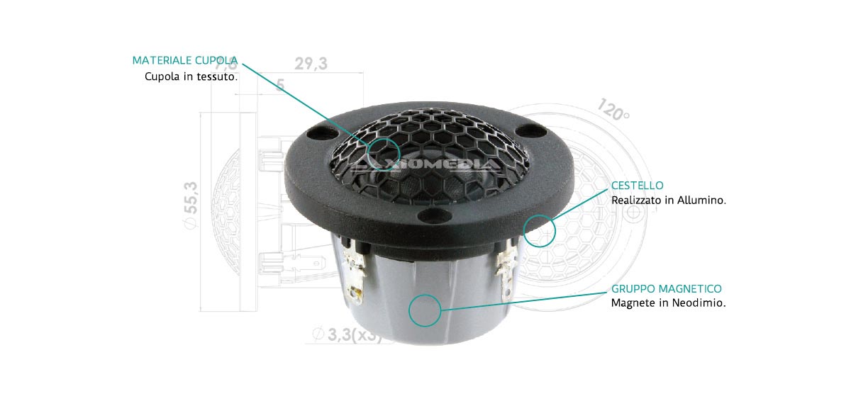D2004/602000 - Tweeter 19mm Scan Speak - - Tweeter | Axiomedia